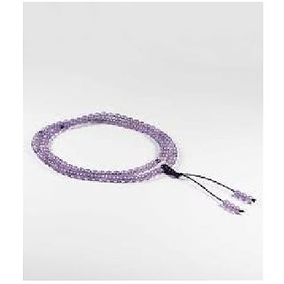                       JAIPUR GEMSTONE-Voilet Quartz Jaap Mala For Pooja and Astrology Certified (108+1 Beads) for Unisex                                              