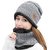 Snow Proof Inside Fur Wool Unisex Beanie Cap with Neck Warmer  Winter Hat for Men  Women (Multi Color)