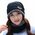 Winter Woolen Unisex Fur Fleece Lined Stylish Beanie Knitted Cap with Neck Warmer for Men and Women (Multi Color)