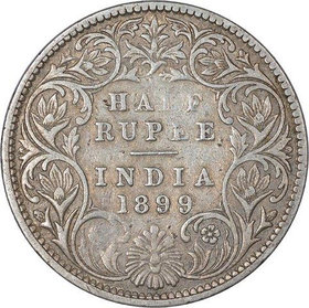 half rupees 1899