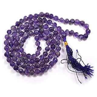 CEYLONMINE-Voilet Quartz Japa Mala Gemstone 108+1 Beads Mala for Wealth, Prosperity, Mental, Piece CEYLONMINE-Voilet Quartz Japa Mala Gemstone 108+1 Beads Mala for Wealth, Prosperity, Mental, Piece