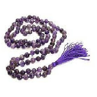 CEYLONMINE-Voilet Quartz Japa Mala Gemstone Positive Effect Vastu for Unisex CEYLONMINE-Voilet Quartz Japa Mala Gemstone Positive Effect Vastu for Unisex