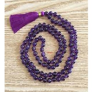 CEYLONMINE-Voilet Quartz mala Natural Quartz Japa Mala with 108 Prayer Beads CEYLONMINE-Voilet Quartz mala Natural Quartz Japa Mala with 108 Prayer Beads
