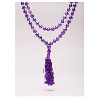 CEYLONMINE-Quartz mala Natural Purple Quartz Japa Mala with 108 Prayer Beads CEYLONMINE-Quartz mala Natural Purple Quartz Japa Mala with 108 Prayer Beads
