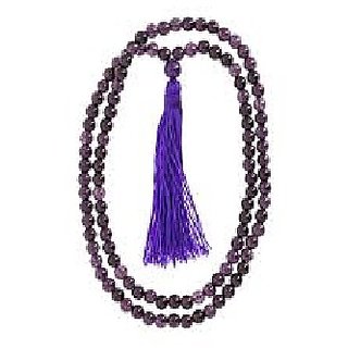 CEYLONMINE-Voilet Quartz Japa Mala Gemstone Positive Effect Vastu Crystal Healing Unisex CEYLONMINE-Voilet Quartz Japa Mala Gemstone Positive Effect Vastu Crystal Healing Unisex