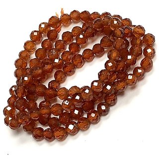                       JAIPUR GEMSTONE-Natural Brown Quartz Mala Crystal Stone Faceted Cut 108 Beads Jap Mala                                              