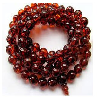                       JAIPUR GEMSTONE-Natural Brown Quartz Mala 108+1 Beads Japa Rosary Spiritual Mala for Unisex                                              