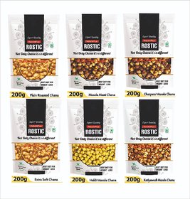 Natureplus Rostic Extra Soft Chana Different-mix flavours 200gm (pack of 6)