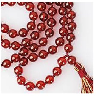                       JAIPUR GEMSTONE-Natural Brown Quartz Mala 108+1 Beads Japa Rosary Spiritual Mala                                              