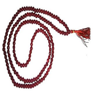                       JAIPUR GEMSTONE-Quartz mala Natural Brown Quartz Japa Mala with 108 Prayer Beads                                              