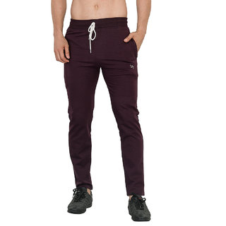                       Leebonee Men's Solid Fleece Winter Track Pant with Zip Pockets                                              