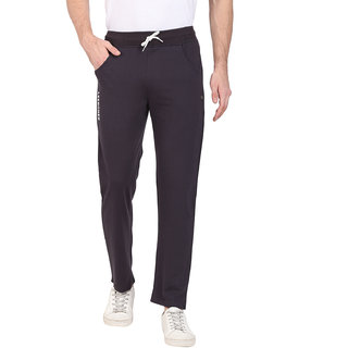                       Leebonee Men's Solid Cotton Track Pants with U-Pockets                                              
