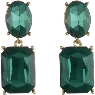 Drop Recto Crystal Stud Earrings for Girls Alloy Material Made in India Earrings for Women's Fashion Jewellery for Party Drop Recto Crystal Stud Earrings for Girls Alloy Material Made in India Earrings for Women's Fashion Jewellery for Party