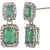 Rectangle Green Crystal Stud Earrings for Girls Alloy Material Earrings for Women's Fashion Jewellery for Party