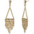 Chain Danglers Plain Brass Metal Earrings for Girls Brass Material Earrings for Women's Fashion Jewellery for Party