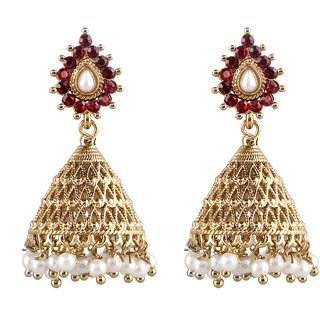                       Traditional Stylish Ethnic Indian jewellery Antique Jhumka Earrings for girls women Jhumki Earring                                              