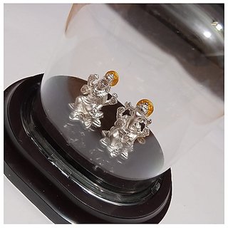 Jaipur Gemstone-10 Grams Laxmi Ganesh Pure Silver Murti Jaipur Gemstone-10 Grams Laxmi Ganesh Pure Silver Murti