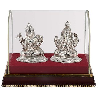                       JAIPUR GEMSTONE-20 gm Lakshmi-Ganesh Idol for Auspicious Moment and Diwali Gift                                              