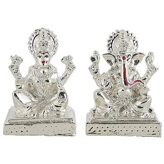 JAIPUR GEMSTONE-20 gm Lakshmi Ganesh Pure Silver Murti - Diwali Home Decoration Items JAIPUR GEMSTONE-20 gm Lakshmi Ganesh Pure Silver Murti - Diwali Home Decoration Items