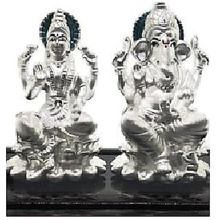                       JAIPUR GEMSTONE-Silver Laxmi Ganesh Murti for Gift 20 Grams Pure Silver                                              