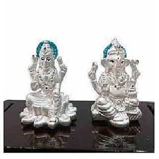                       JAIPUR GEMSTONE-20 gm Laxmi Ganesh | Lakshmi Ganesh Idol (Murti) for Home Decor ,Diwali Gift                                              