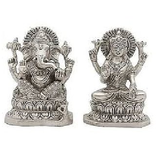                       JAIPUR GEMSTONE-Silver Laxmi Ganesh Murti for Gift 20 Grams Pure Silver                                              