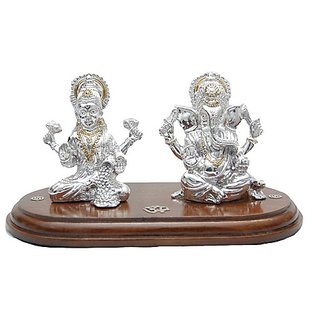                       JAIPUR GEMSTONE-20 gm Lakshmi-Ganesh Idol for Auspicious Moment and Diwali Gift                                              