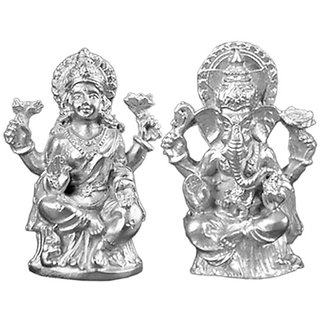                       JAIPUR GEMSTONE-20 gm Lakshmi-Ganesh Idol for Auspicious Moment and Diwali Gift                                              