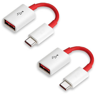                       Type C OTG Cable Combo of 2 - Red                                              