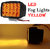 High Power Heavy Duty 15 LED Yellow Fog Lights With 1 Piece On-Off Switch for Bikes and Cars