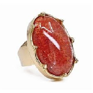                       JAIPUR GEMSTONE-Certified Natural 5.50 Ratti Sunstone Sunsitara Golden Panchdhatu Ring for Men and Women                                              