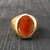 JAIPUR GEMSTONE-5.00 Carat Natural Brown Sunstone Gemstone Gold Plated Ring/Marriage Ring for Unisex