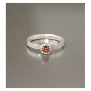                      JAIPUR GEMSTONE-6.25 Carat Sunstone Sunsitara Gemstone Silver Plated Panchdhatu Adjustable Ring for Unisex                                              