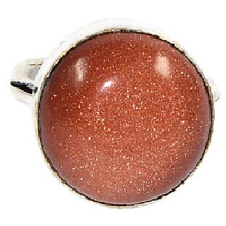                       JAIPUR GEMSTONE-7.5 Carat Sunstone Statement Look Sterling Silver Wedding, Engagement Ring for Unisex                                              