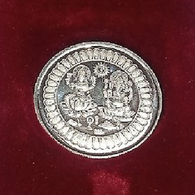 Jaipur Gemstone-10 Grams Laxmi Ganesh Silver Coin