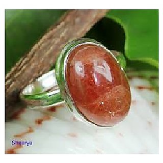                       CEYLONMINE-5.5 Carat Natural Brown Sunstone Gemstone Sterling Silver Ring Jewelry for Unisex                                              