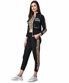 Axxelus Women's Leopard Printed 3 Piece Set for Dress