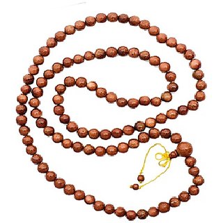                       Jaipur Gemstone- Sunsitara Mala 108+1 Beads Energized Pure Certified Natural Sunstone Mala                                              