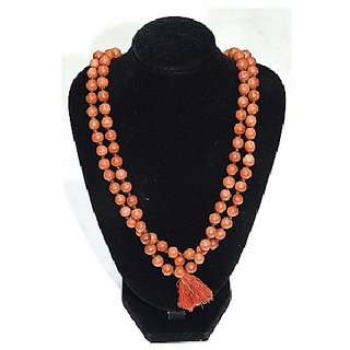                       Jaipur Gemstone-108+1 Beads Sun Stone Mala / Necklace for Unisex                                              