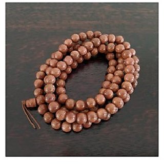                       Jaipur Gemstone-Natural Sun Stone Mala 108+1 Beads Rosary for Meditation and Healing                                              