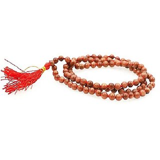                       CEYLONMINE-Sang Sitara Stone Mala for Jaap and Wear Sunstone Rosary                                              