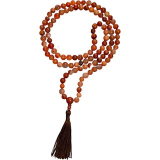                       CEYLONMINE-Natural Sunstone Mala 108+1 Beads Mala Lab Certified Gemstone                                              