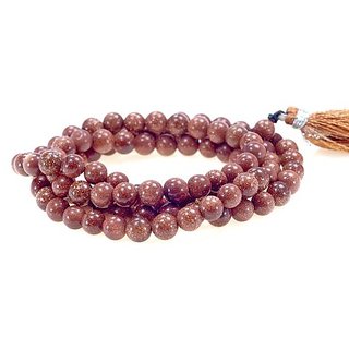 CEYLONMINE-Sansitara Stone Mala for Jaap and Wear Sunstone Rosary for Unisex CEYLONMINE-Sansitara Stone Mala for Jaap and Wear Sunstone Rosary for Unisex