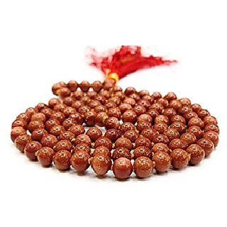                       CEYLONMINE-Natural Sunstone Mala 108+1 Beads Mala Lab Certified Gemstone                                              