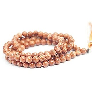                       CEYLONMINE-Natural Sunstone Mala / Necklace Stone Bead Mala for Jaap and Wear Sunstone Rosary                                              