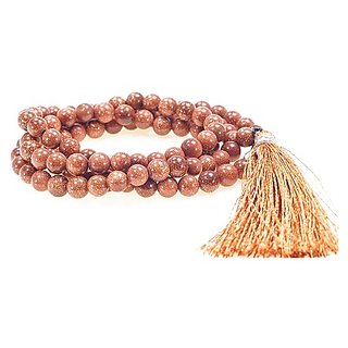                       CEYLONMINE-108+1 Beads Sun Stone Mala / Necklace for Unisex                                              