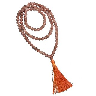                       CEYLONMINE-Sang Sitara Stone Mala for Jaap and Wear Sunstone Rosary for Unisex                                              