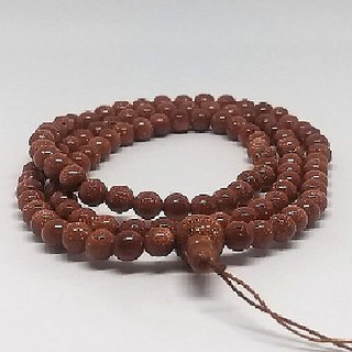                       CEYLONMINE-Natural Sunstone Mala/Necklace 108 Beads Jap Mala as Gift, Fashion Jewellery                                              