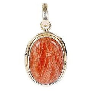 CEYLONMINE-6.5 Ratti Brown Sunstone Sunsitara Sterling Silver Plated Pendant for Unisex CEYLONMINE-6.5 Ratti Brown Sunstone Sunsitara Sterling Silver Plated Pendant for Unisex