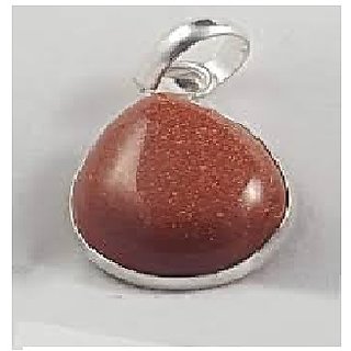 CEYLONMINE-6.5 Ratti Natural Brown Sunstone Gemstone Sterling Silver Pendant Jewelry for Unisex CEYLONMINE-6.5 Ratti Natural Brown Sunstone Gemstone Sterling Silver Pendant Jewelry for Unisex